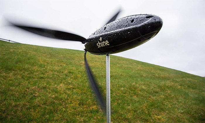 Shine Turbine Operating in Rain