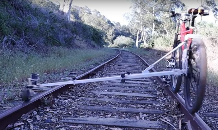 Foldable accessory transforms your bike into a Draisine to ride on ...