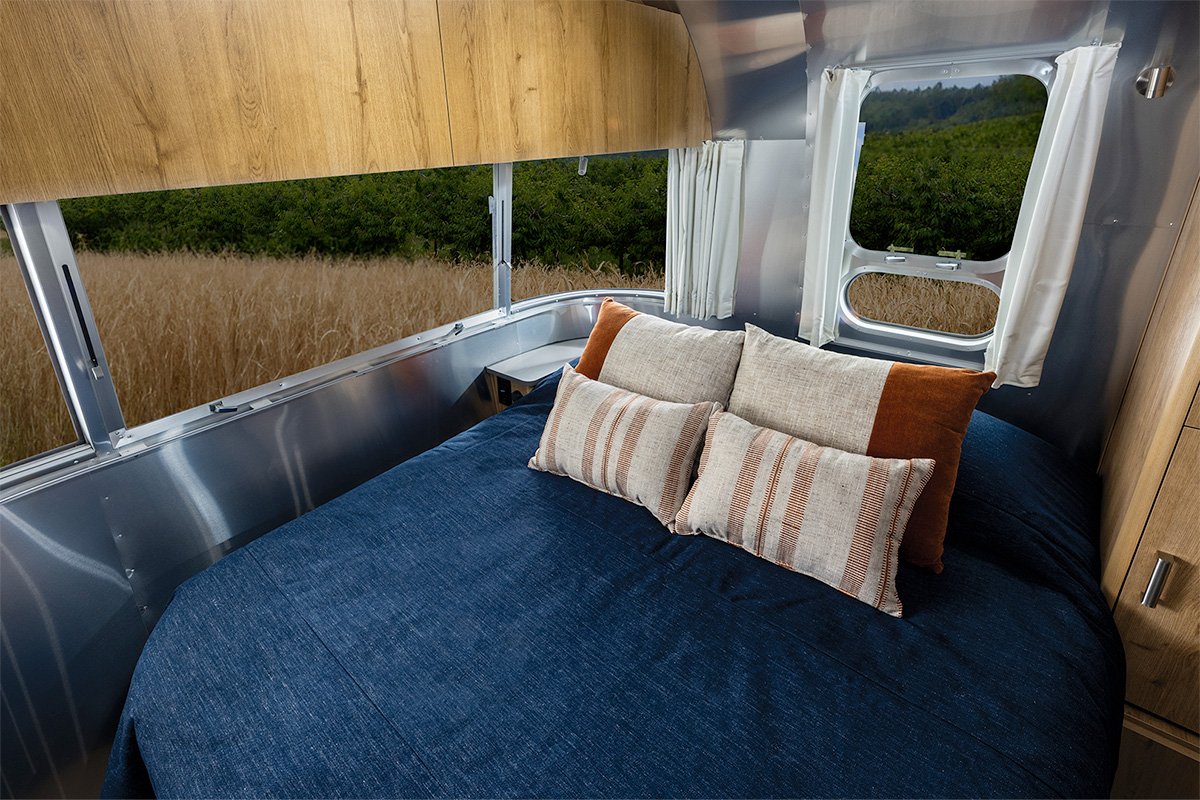 Airstream Trade Wind Off-grid Travel Trailer Master Bed