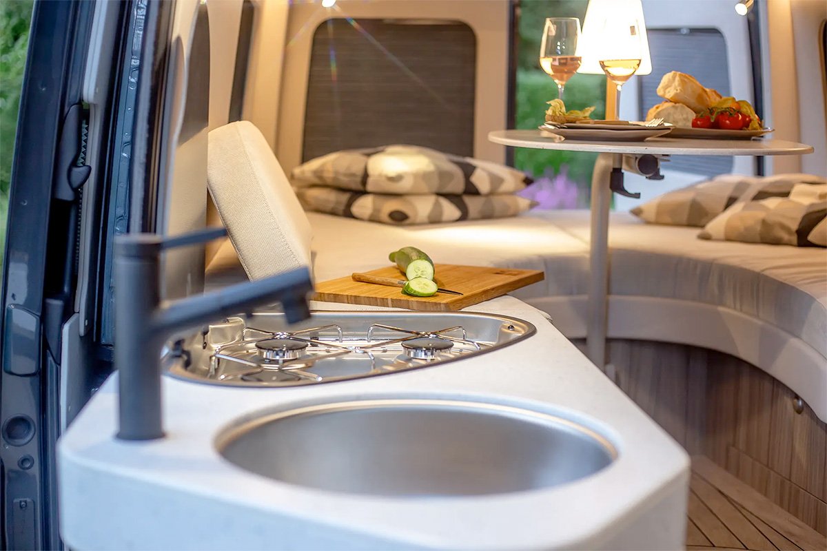 Innova Roadtrip 595L Yacht-Inspired Camper Van Kitchen