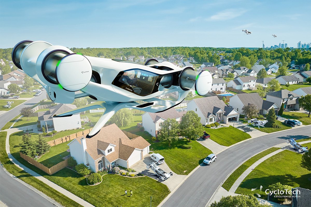 CycloTech CycloRotor CruiseUp eVTOL Air Car Concept Vision