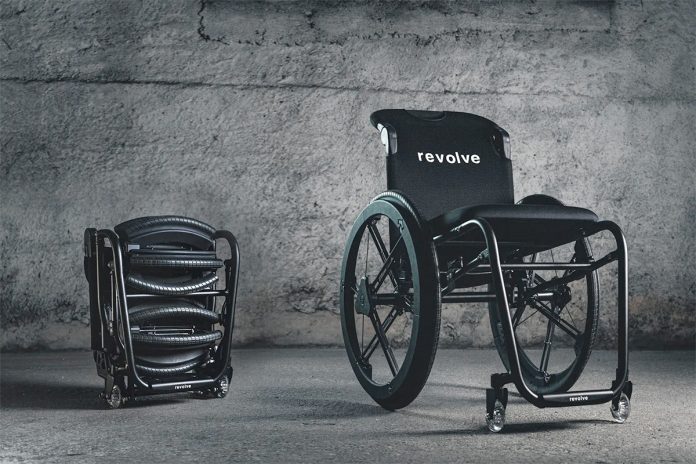 Folding-wheel Carry-on-Revolve Air Wheelchair