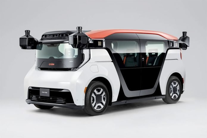 Honda GM Cruise Origin Driverless Ridehail Service
