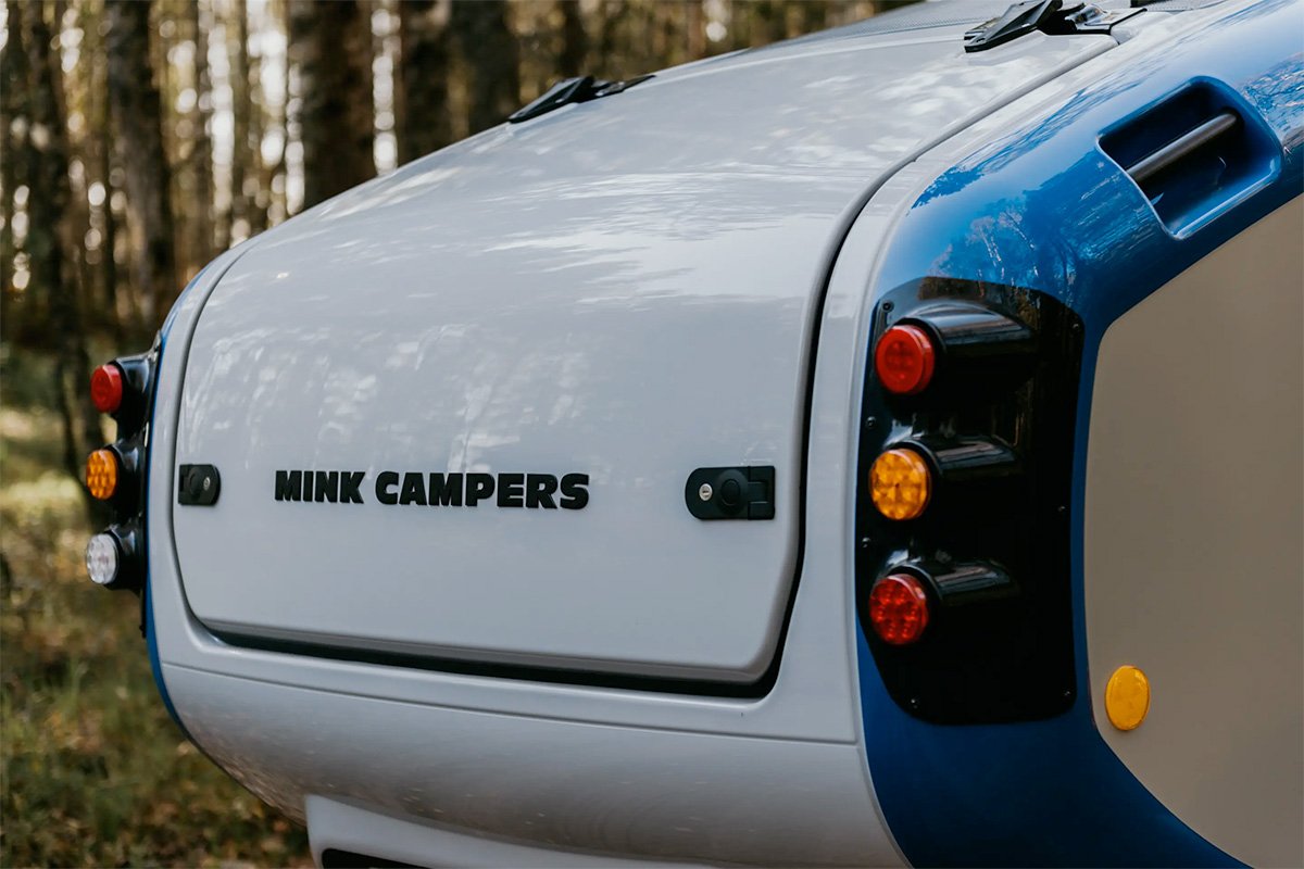 Mink-E All-electric Teardrop Trailer Kitchen