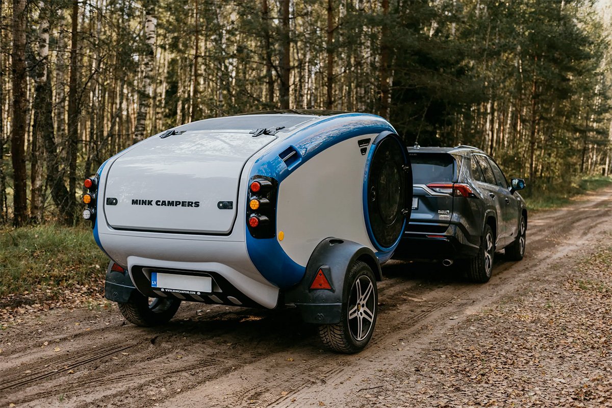 Mink-E All-electric Teardrop Trailer Towing