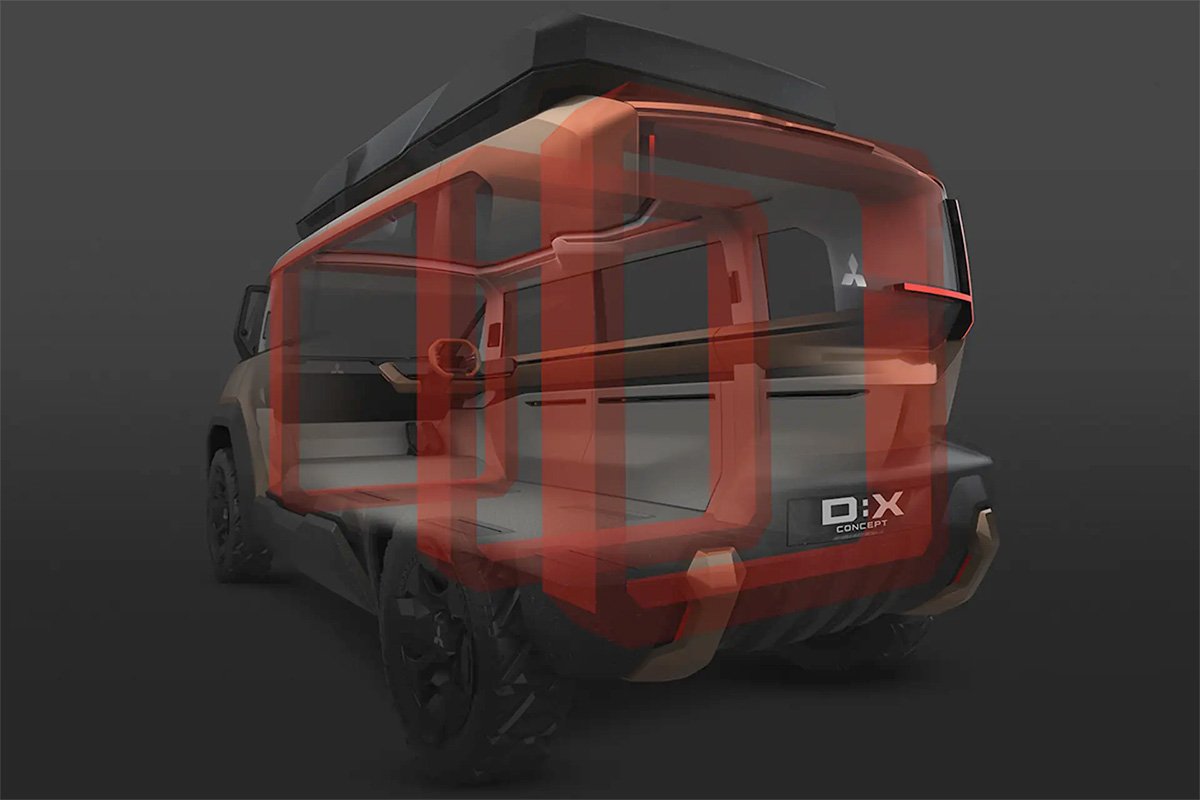 Mitsubishi D:X Concept Electrified Crossover MPV Ribbed Structure