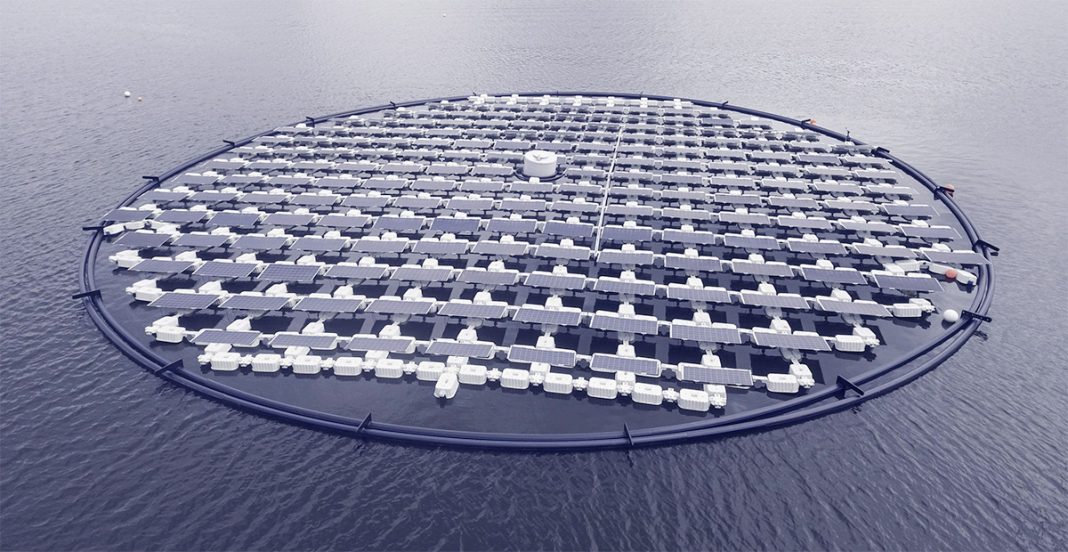 Floating solar panels that track the sun