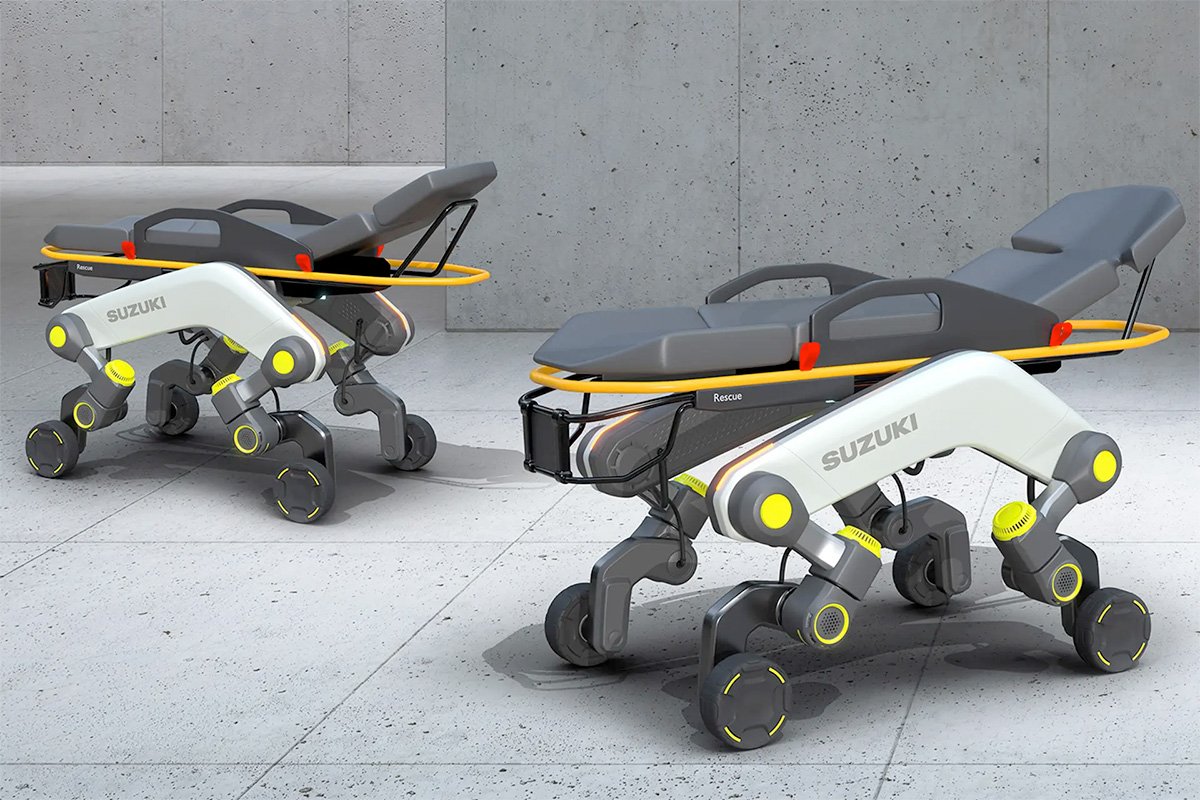 Suzuki MOQBA 4-legged Stair-climbing Motorcycle Stretcher