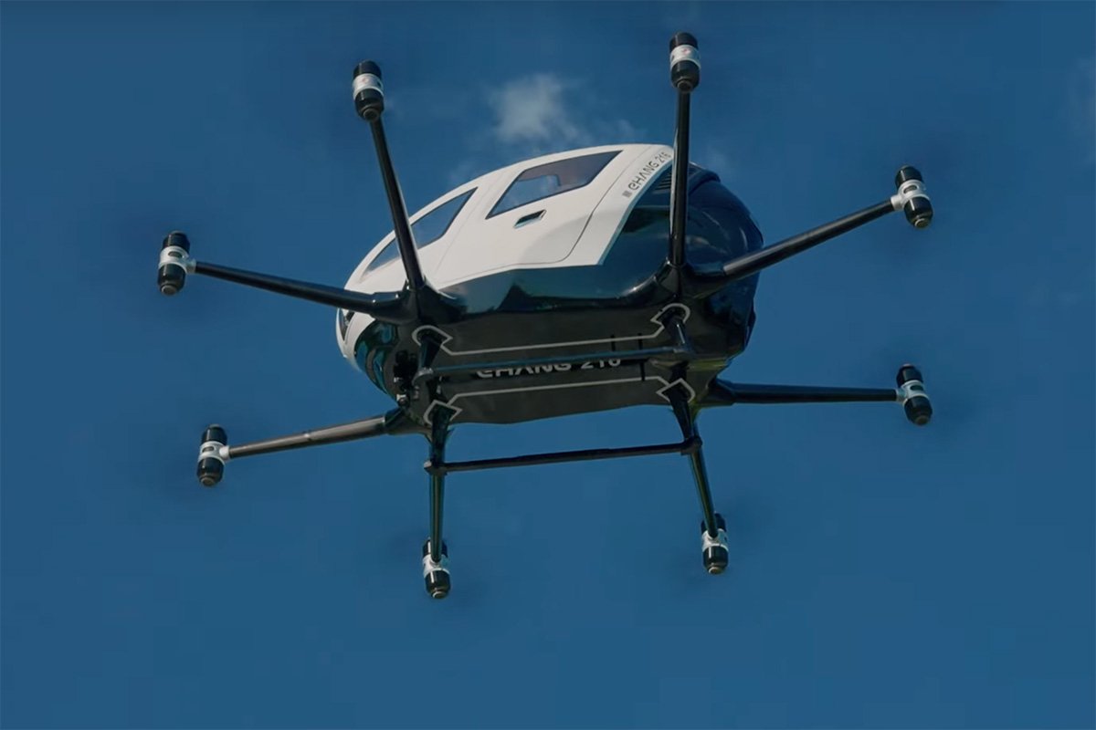 World's First Commercial eVTOL Air Taxi Take-Off