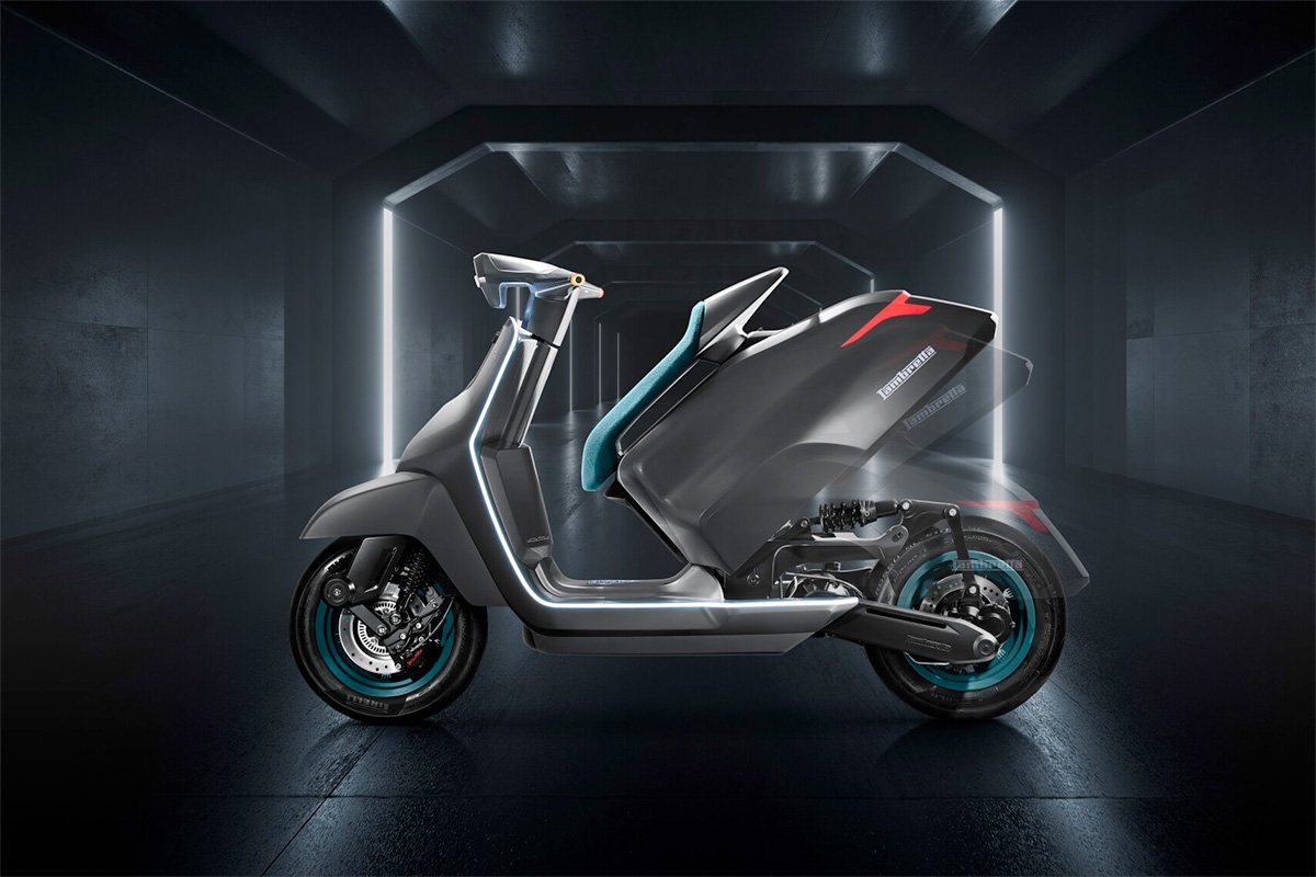 Lambretta Elettra Electric Scooter Rear Section