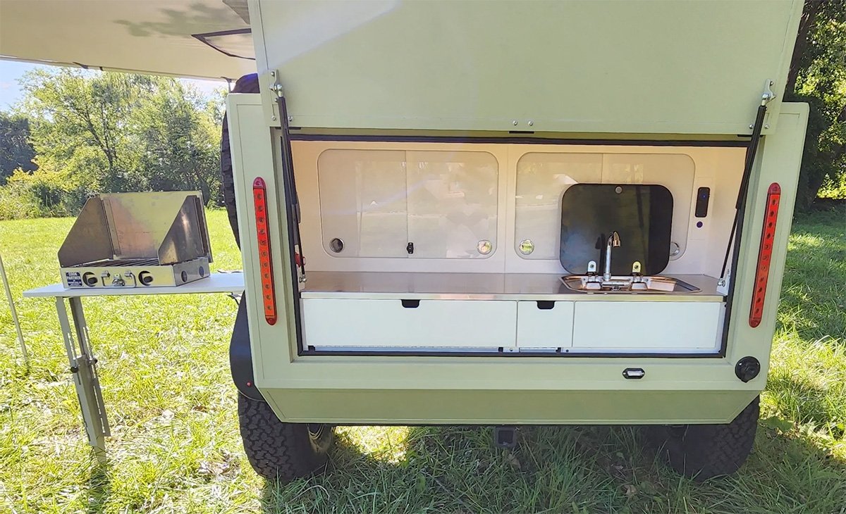 ROC ALD09 Composite Teardrop Trailer Kitchen