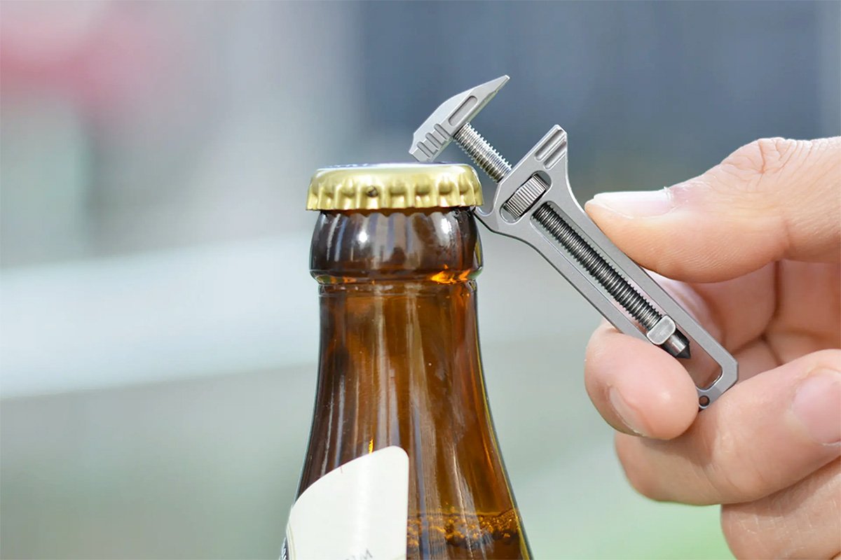 TiSpanner Titanium Adjustable Spanner Multitool Bottle Opener