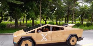 Wooden Tesla Cybertruck Van Dao