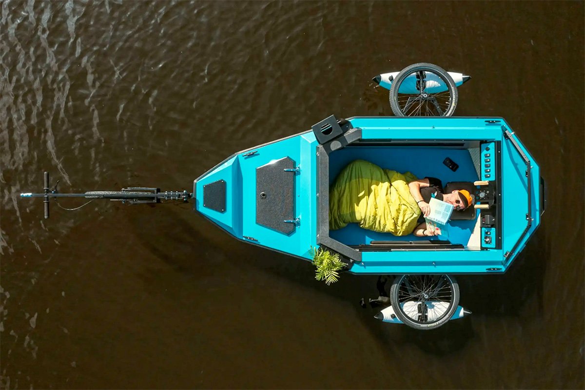 BeTriton eBoat Camper eBike Trailer Accommodation