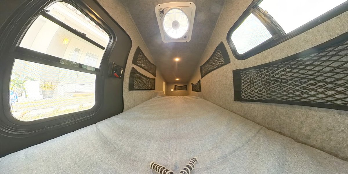 Cybertruck-inspired Cyberdrop eBike Trailer Interior