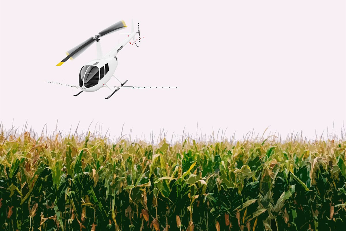 Rotor R550X Full-size Autonomous Helicopter Crop Spraying