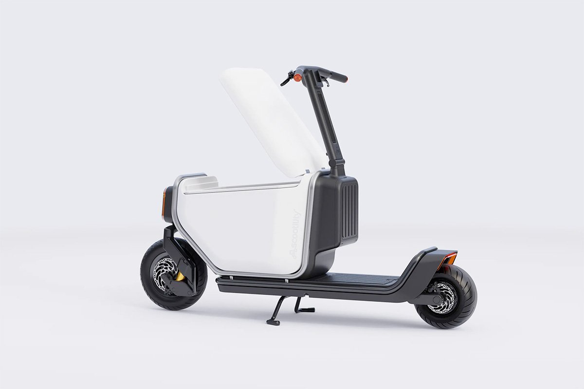 Scootility Electric Cargo Scooter Lockable Cargo Box