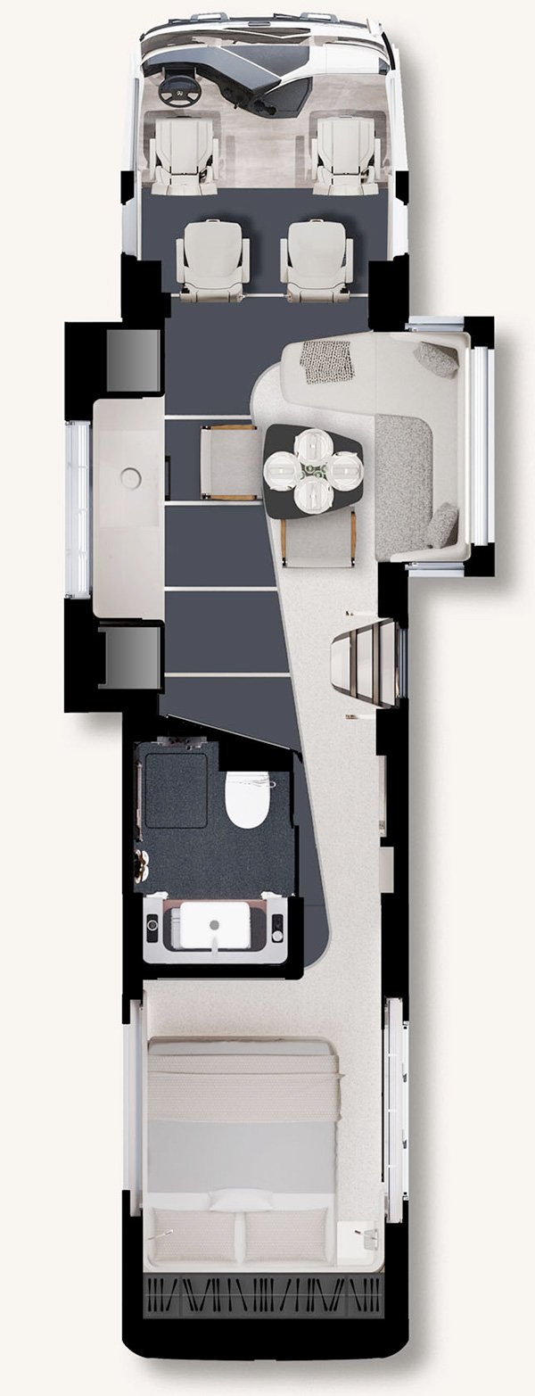 Dembell Motorhome Large Garage Luxury Landyacht Floorplan