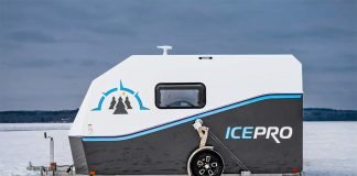 IcePro Fiberglass Trailer Ice Fishing Hut