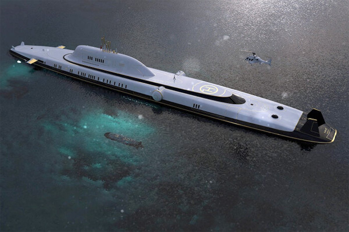 Migaloo M5 Submersible Superyacht Land Air Tenders