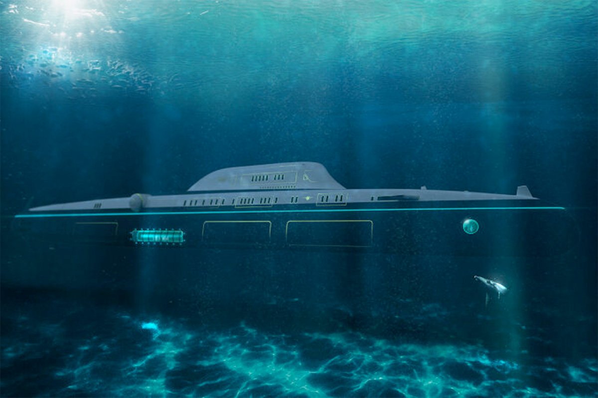 Migaloo M5 Submersible Superyacht Under the Sea