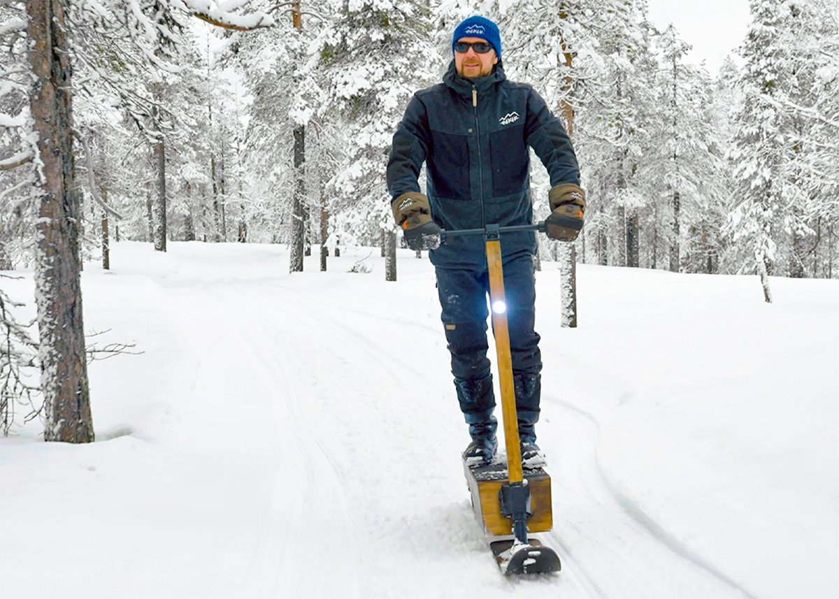 eLyly Wooden Electric Snow Scooter Speed