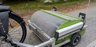 Bike Lane Sweeper Motorized Trailer Pick-Up Version