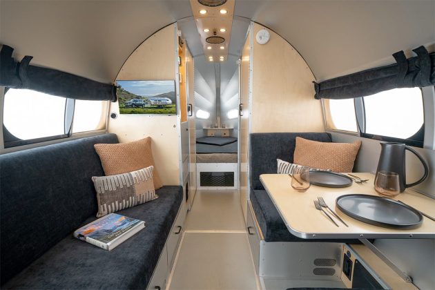 Bowlus Rivet Off-grid Self-propelled Camper Central Lounge
