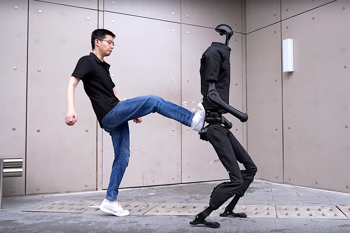 Unitree H1 Humanoid Maintains Balance