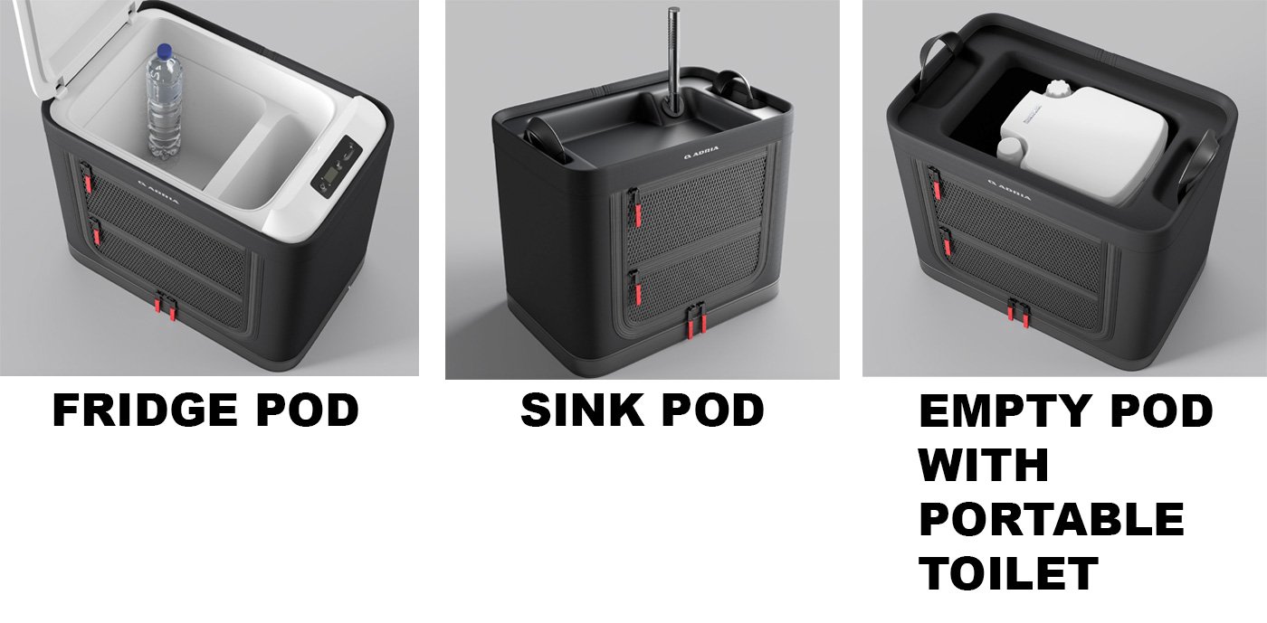Adria Mode Modular Camper Van Pods