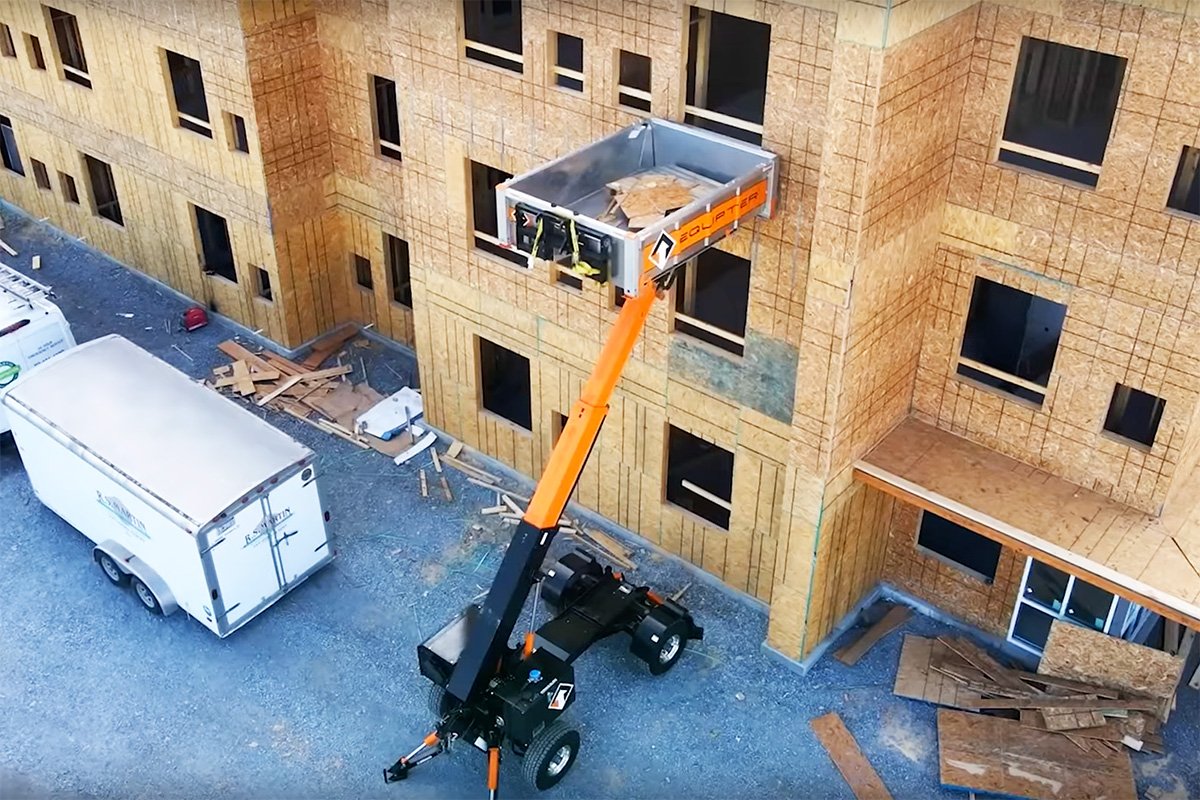 Equipter 7000 Towable Boom Handler Container Size