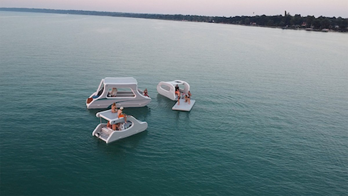 Portless Inflatable Electric Trimaran All Models and Island