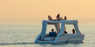 Portless Inflatable Electric Trimaran DeLuxe II