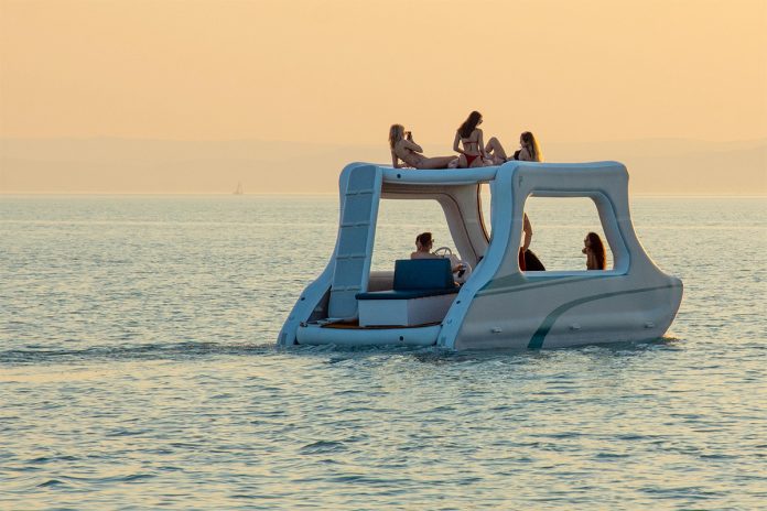 Portless Inflatable Electric Trimaran DeLuxe II