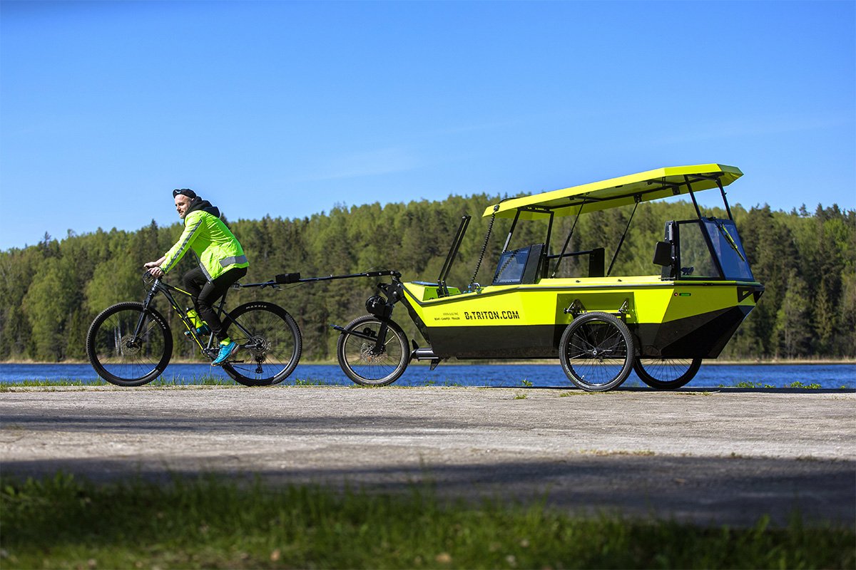 BeTRITON Green E-Trailer Bicycle