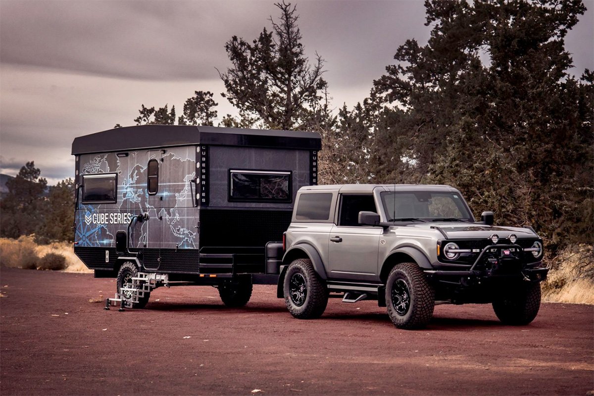 Cube Series Pop-up Camper Trailer Rises Up