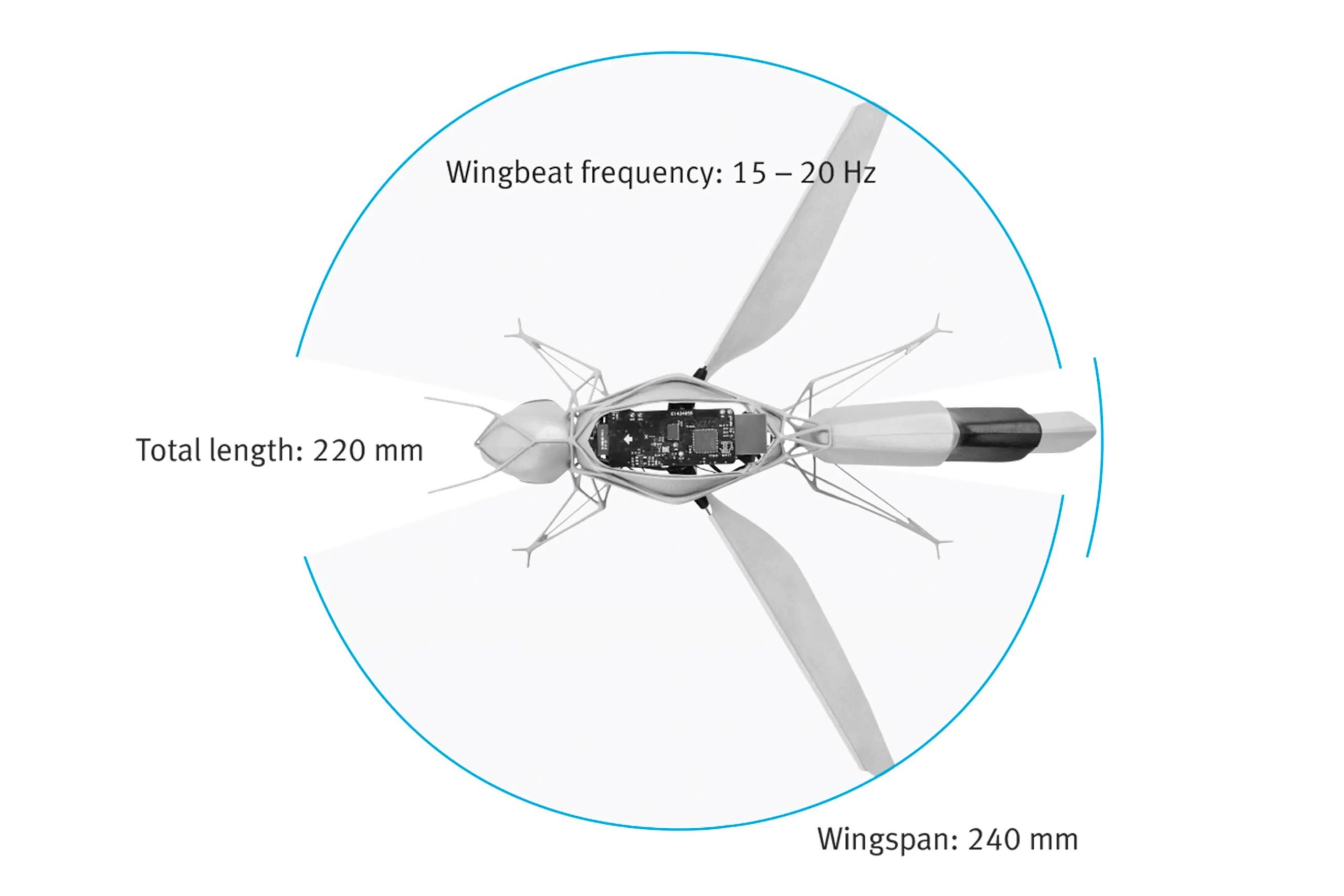 Festo BionicBee Flying Robot Dimensions Frequency