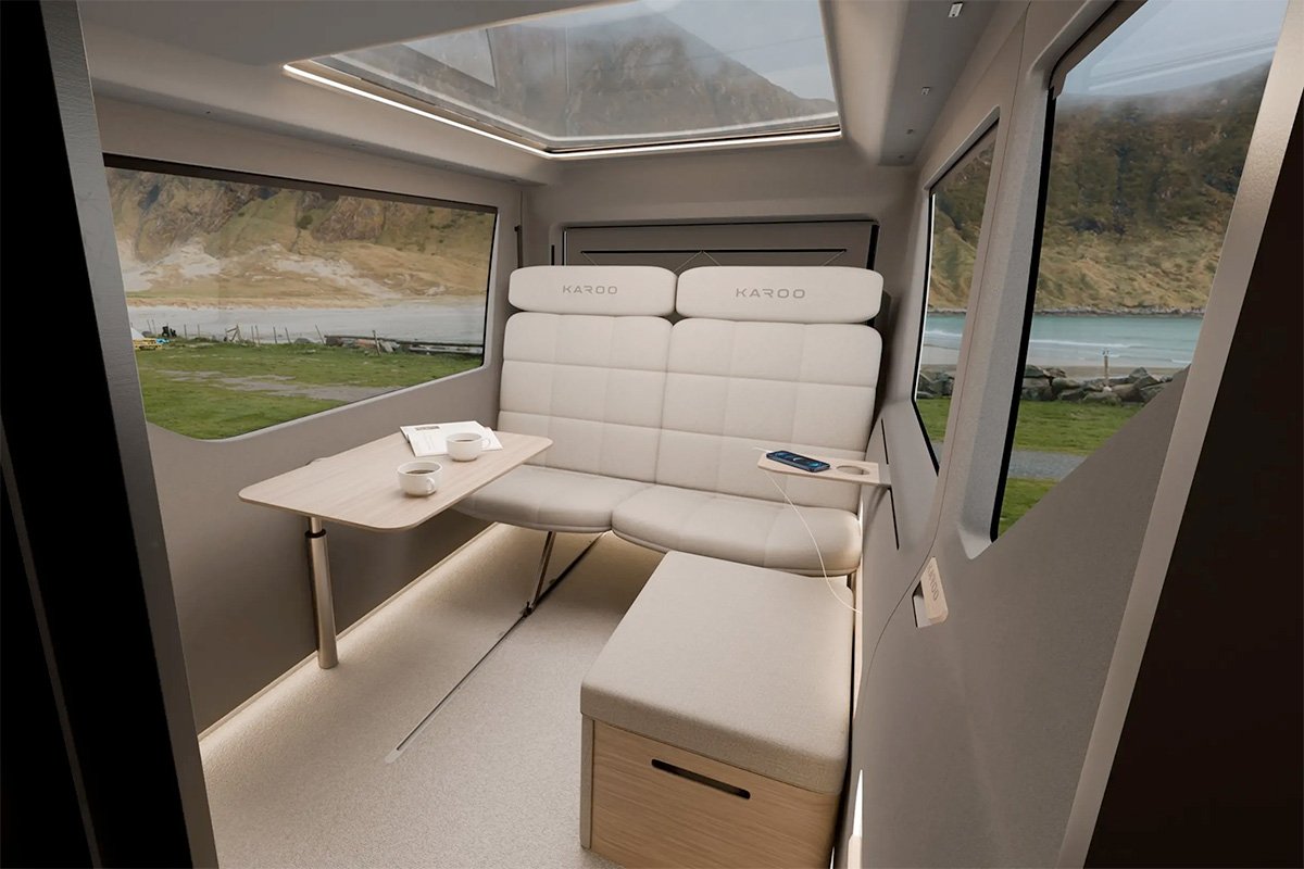 Karoo Adventure Camping Trailer Lounge Setup