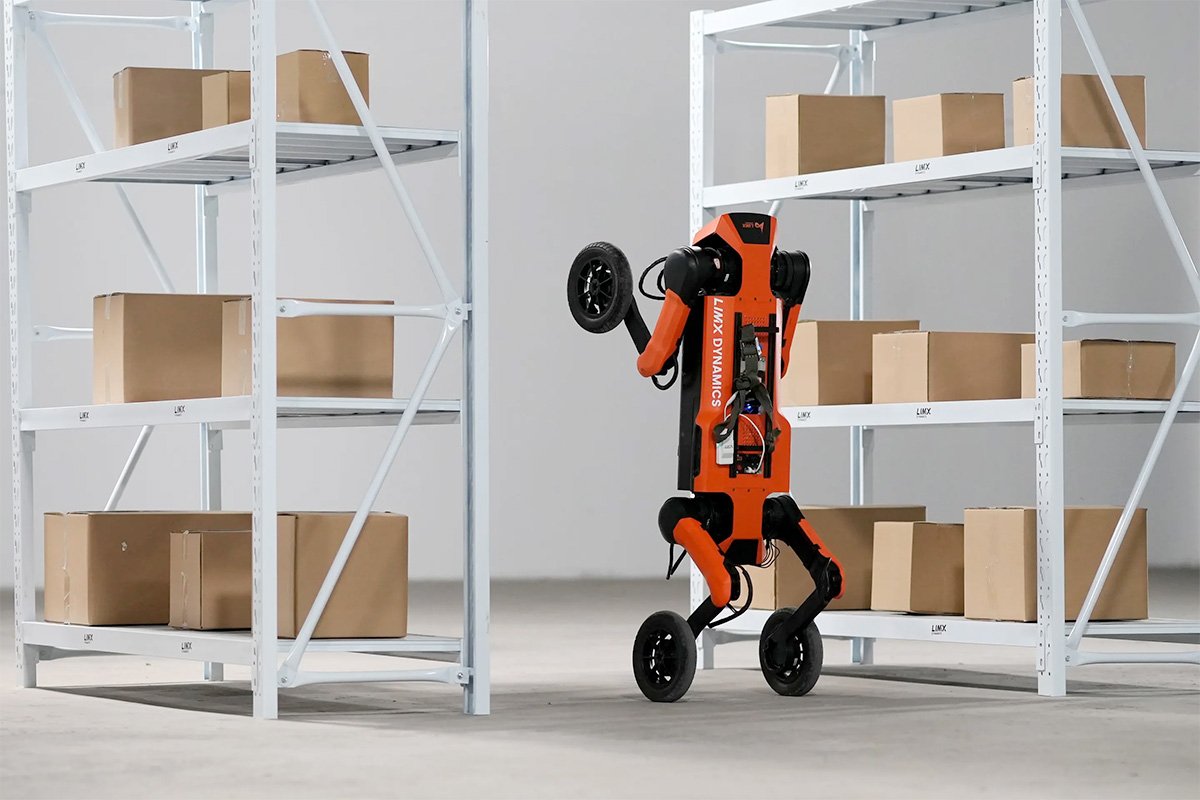 LimX Dynamics W1 Quadruped Robot Warehouse