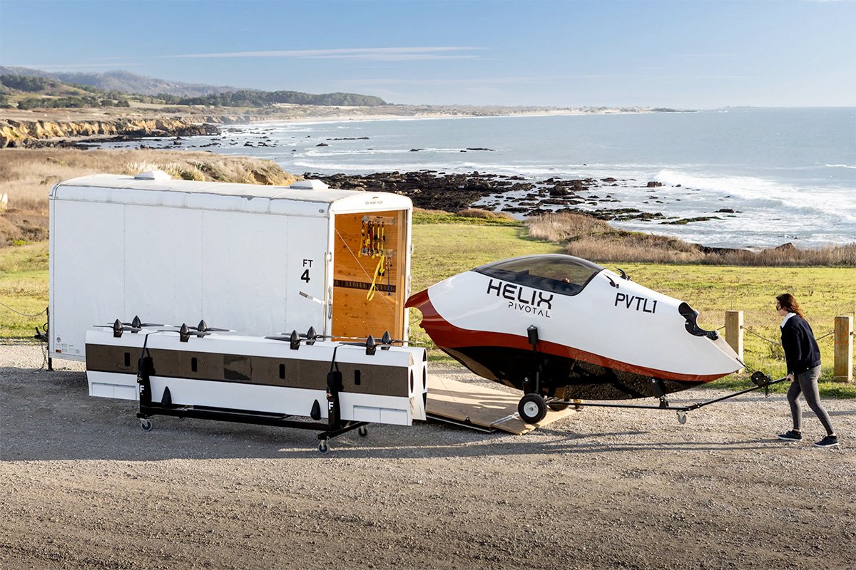 Pivotal Helix eVTOL Trailer Cart