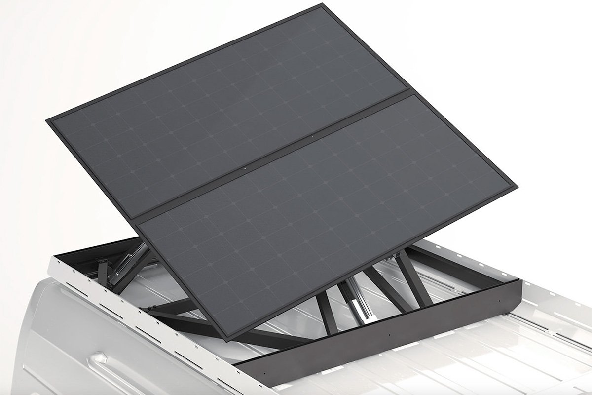 Roboteos Heliotrope Sun-tracking RV Solar Panel Render