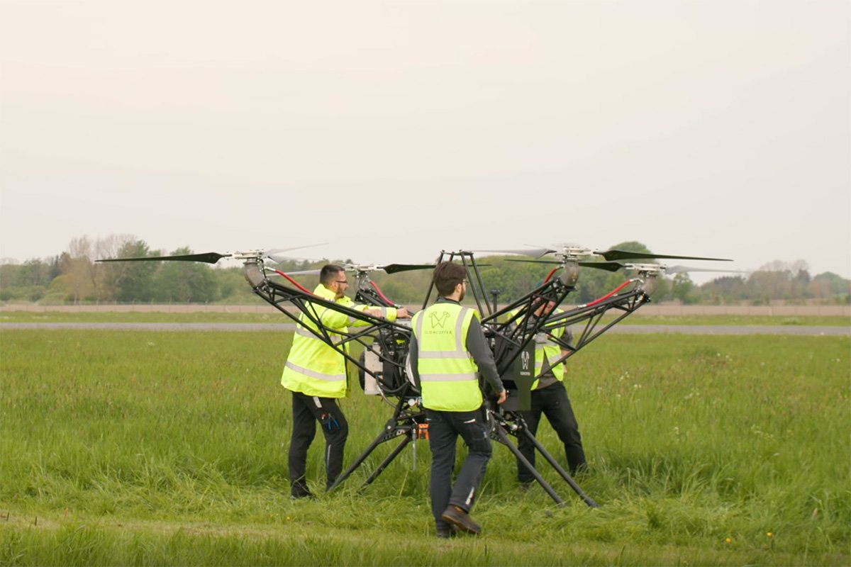 Flowcopter FC100 Heavylift Cargo Drone Size