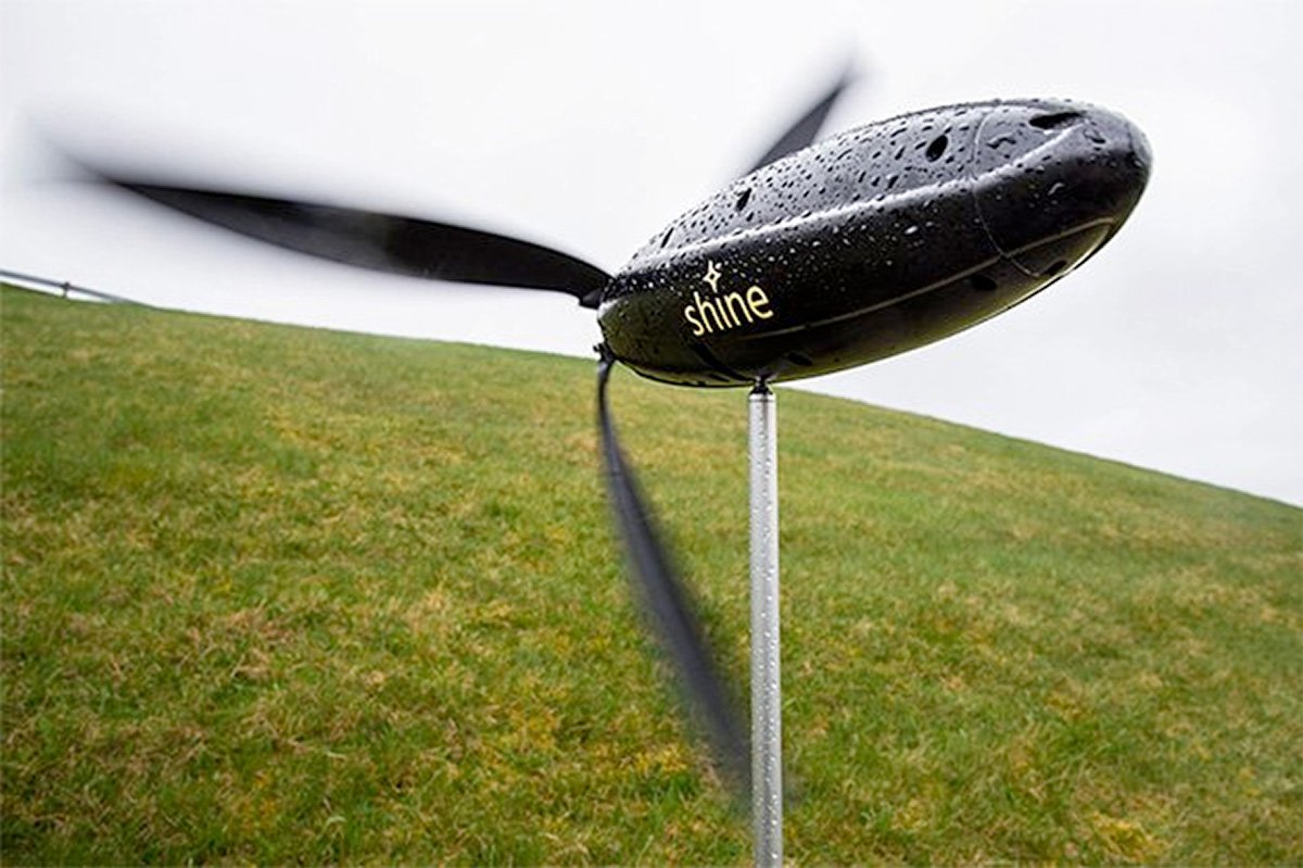 Shine Portable Wind Turbine In the Rain
