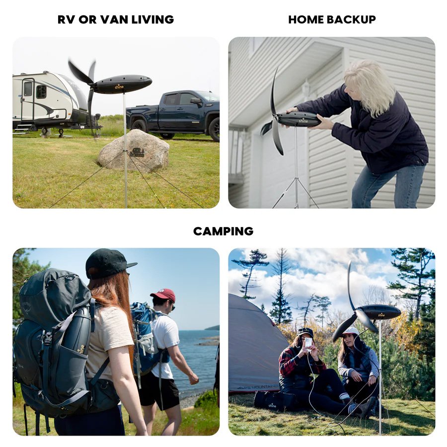 Shine Portable Wind Turbine Use Cases