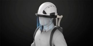 Air Curtain Hard Hat Invisible Face Mask