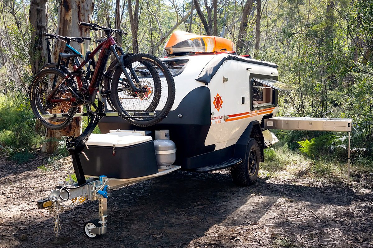 Kimberley Kube Teardrop Camper Trailer Optional Bike Rack