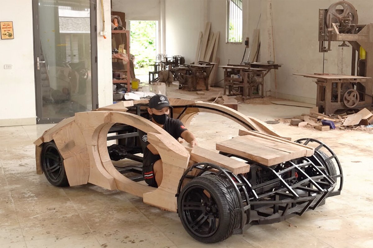 Apple Concept Car NDWoodArt Steel Frame