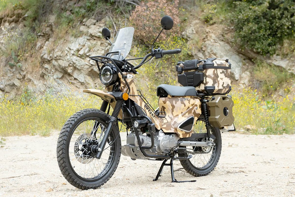 CSC Wolf 125 Step-through Trail Bike Tan Camo