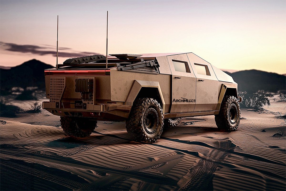 Jet-fueled Cybertruck Sting Series Heavy Armor