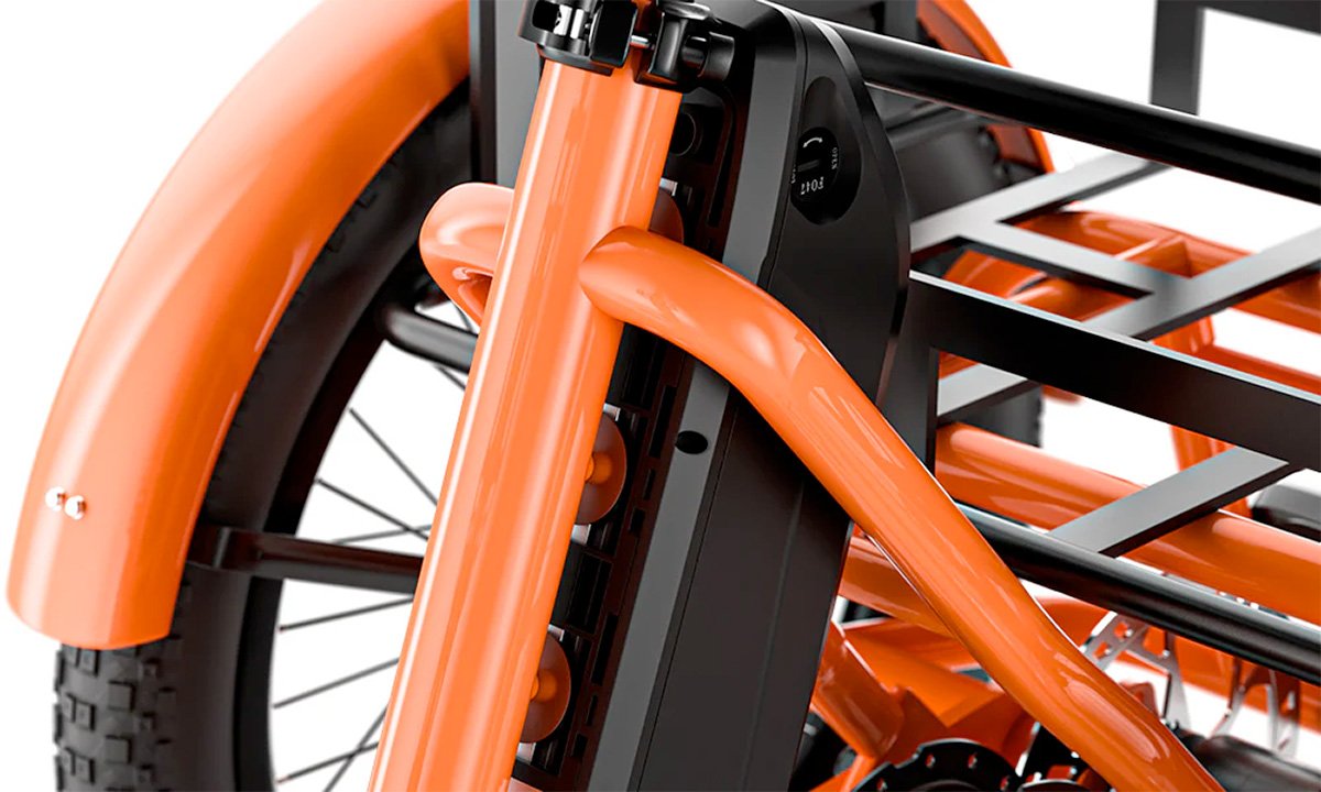 Mooncool Folding TK1 E-Trike Removable Battery
